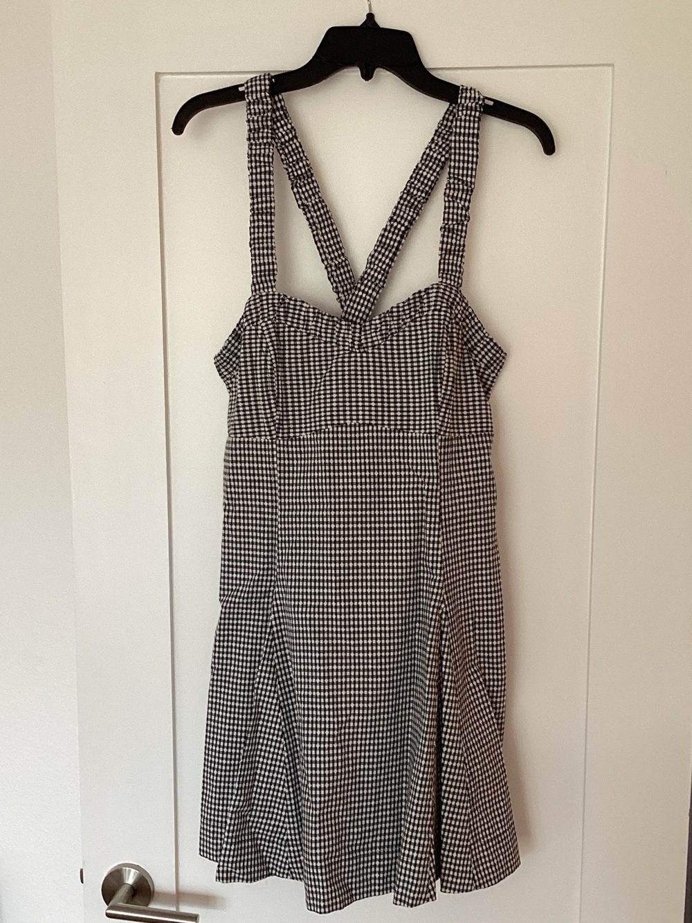 Maeve Black and White Gingham Dress